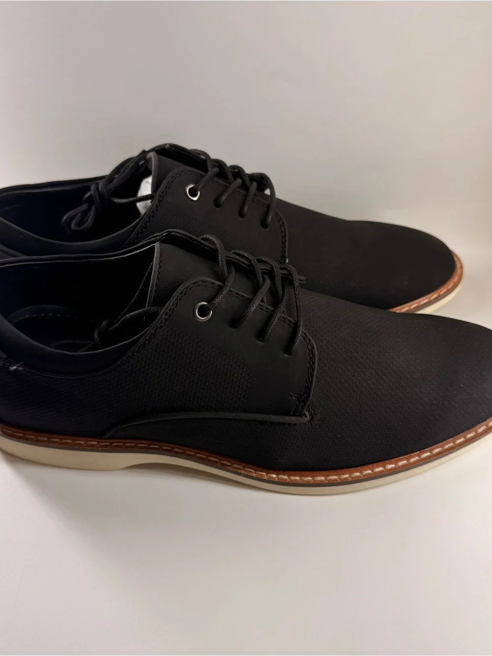 NIB Sz 9 Men Abound Mr. Scottie Black Lace-Up Shoes NEW